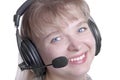 Customer operator woman smiling Royalty Free Stock Photo