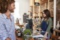 Customer Paying For Shopping At Checkout Of Sustainable Plastic Free Grocery Store Royalty Free Stock Photo