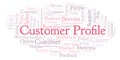 Customer Profile word cloud. Royalty Free Stock Photo