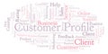 Customer Profile word cloud. Royalty Free Stock Photo