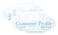 Customer Profile word cloud. Royalty Free Stock Photo