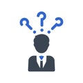 Customer question icon Royalty Free Stock Photo