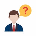 Customer Question icon vector image. Royalty Free Stock Photo