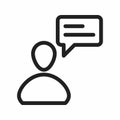 Customer Question icon vector Royalty Free Stock Photo