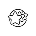 Customer Rating Line Icon.