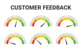 Customer rating satisfaction. Feedback or client survey rate concept. Customer satisfaction meter