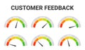 Customer rating satisfaction. Feedback or client survey rate concept. Customer satisfaction meter