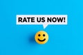 Customer rating, survey or client satisfaction concept