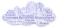 Customer Relations Management word cloud. Royalty Free Stock Photo