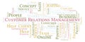 Customer Relations Management word cloud. Royalty Free Stock Photo
