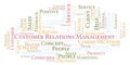 Customer Relations Management word cloud. Royalty Free Stock Photo