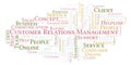 Customer Relations Management word cloud. Royalty Free Stock Photo