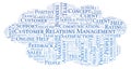 Customer Relations Management word cloud. Royalty Free Stock Photo