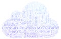 Customer Relations Management word cloud. Royalty Free Stock Photo