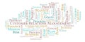 Customer Relations Management word cloud, made with text only. Royalty Free Stock Photo