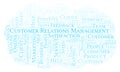 Customer Relations Management word cloud. Royalty Free Stock Photo