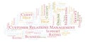 Customer Relations Management word cloud. Royalty Free Stock Photo