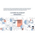 Customer relationship management vector concept Royalty Free Stock Photo
