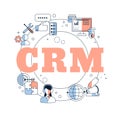 Customer relationship management vector concept Royalty Free Stock Photo