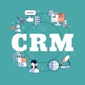 Customer relationship management vector concept Royalty Free Stock Photo