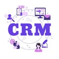 Customer relationship management vector concept Royalty Free Stock Photo