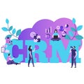 Customer relationship management vector concept Royalty Free Stock Photo