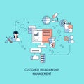 Customer relationship management vector concept Royalty Free Stock Photo