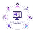 Customer relationship management vector concept Royalty Free Stock Photo