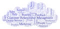 Customer Relationship Management word cloud. Royalty Free Stock Photo