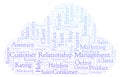 Customer Relationship Management word cloud. Royalty Free Stock Photo