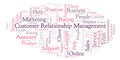 Customer Relationship Management word cloud. Royalty Free Stock Photo