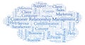 Customer Relationship Management word cloud. Royalty Free Stock Photo