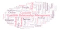 Customer Relationship Management word cloud. Royalty Free Stock Photo