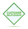 Customer Relationship modern abstract green diamond button Royalty Free Stock Photo