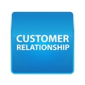 Customer Relationship shiny blue square button Royalty Free Stock Photo