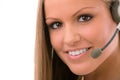 Customer representative girl Royalty Free Stock Photo
