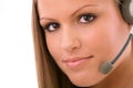 Customer representative girl Royalty Free Stock Photo