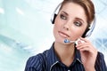 Customer Representative girl with headset