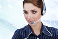 Customer Representative girl with headset