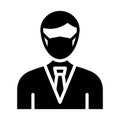 Customer Representative Wearing mask Vector Icon which can easily modify or edit