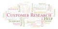 Customer Research word cloud. Royalty Free Stock Photo