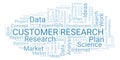 Customer Research word cloud. Royalty Free Stock Photo