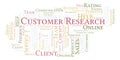 Customer Research word cloud. Royalty Free Stock Photo