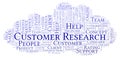 Customer Research word cloud. Royalty Free Stock Photo