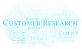 Customer Research word cloud. Royalty Free Stock Photo