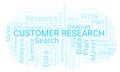 Customer Research word cloud. Royalty Free Stock Photo