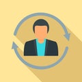 Customer retention icon, flat style