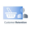 Sales increase, customer retention rate improvement strategy, target marketing, shopping experience, loyalty program