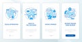 Customer reviews purposes blue onboarding mobile app screen