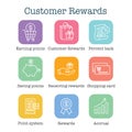 Customer Rewards Icon Set - Shopping Bag and Discount Images